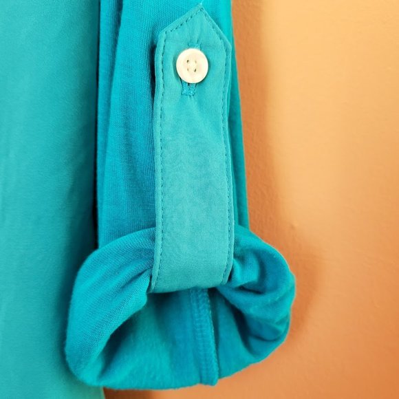 Banana Republic Roll Tab Utility Popover Shirt - Medium - Picture 4 of 7